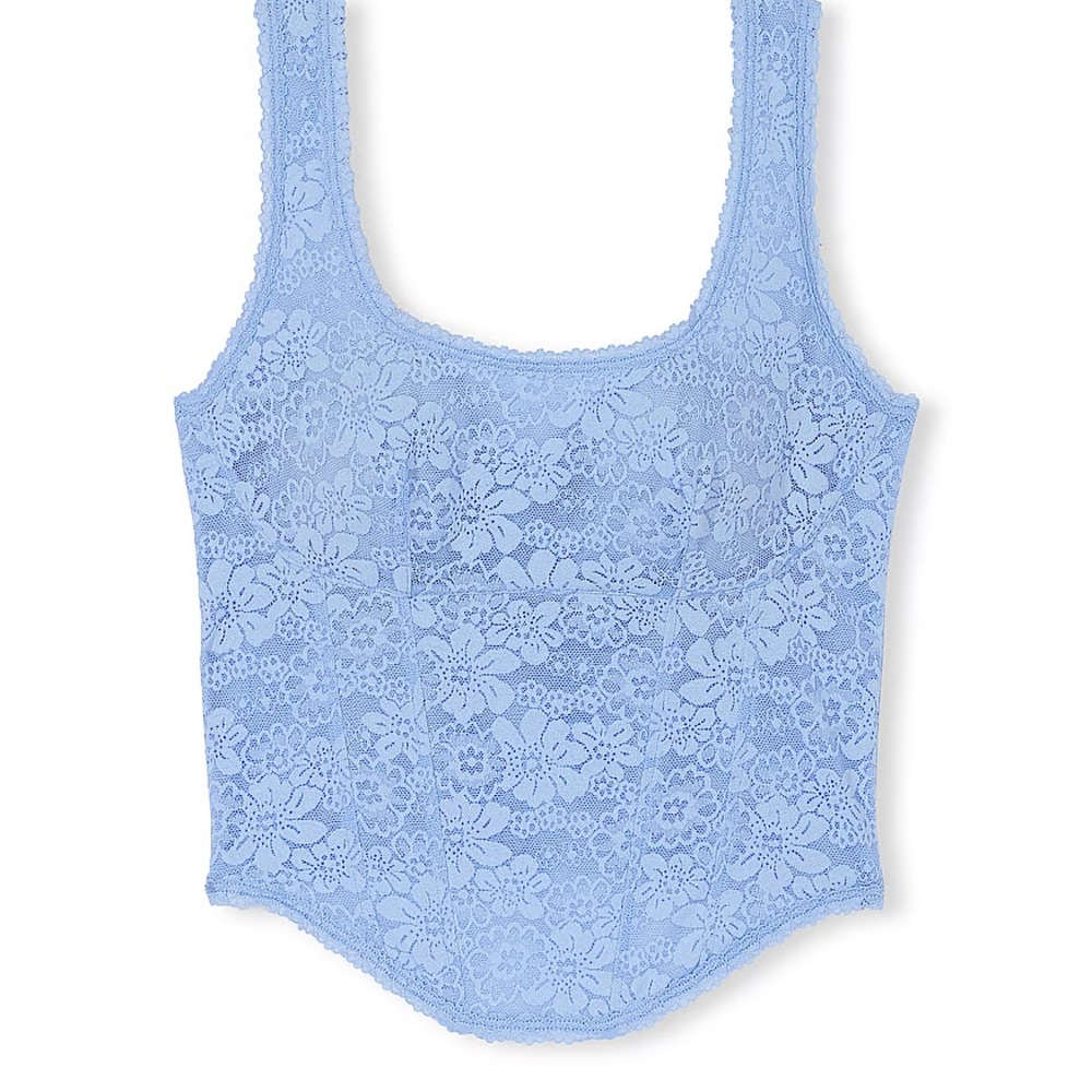 Light blue lace corset top